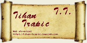 Tihan Trapić vizit kartica